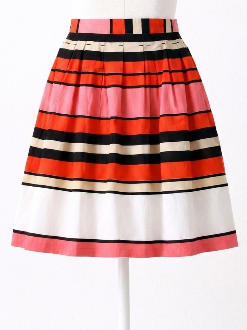 Anthro We Love Vera A Line Skirt Licorice Lanes Cotton Stripe Sz 10 Vera Neumann